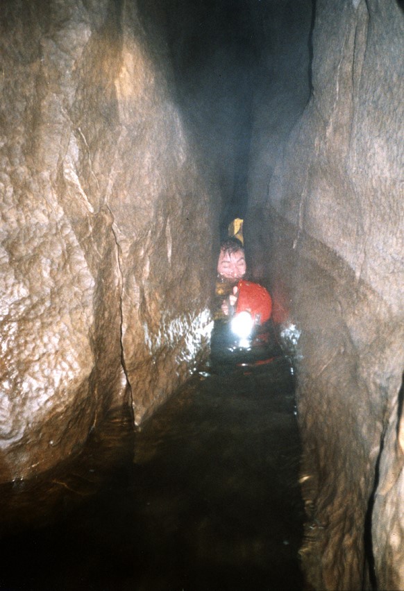 Patrick Warren in 4th duck in Dowber Gill